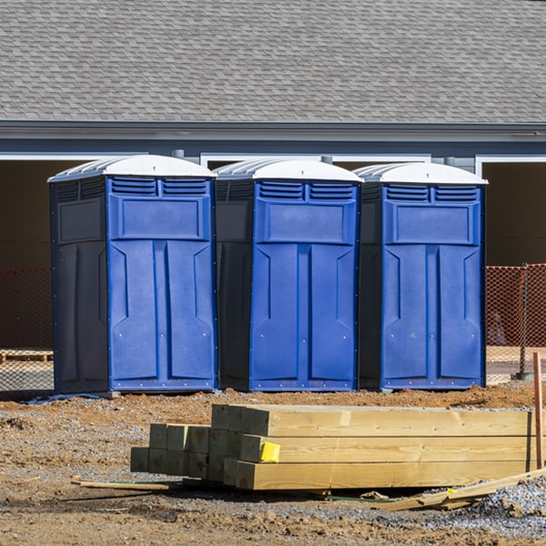 what is the expected delivery and pickup timeframe for the portable restrooms in Lake San Marcos